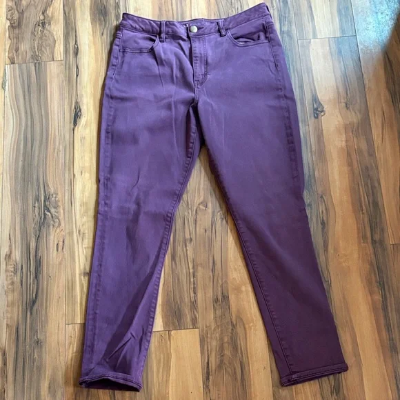 American Eagle Outfitters hi-rise jegging Plum Jeans - Picture 1 of 4